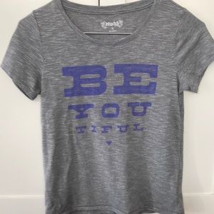 Girls Mudd “Be You Tiful” T-Shirt Gray Size 12